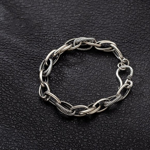 NEW 925 Sterling Silver Link Chain Bracelet B - Picture 5 of 7